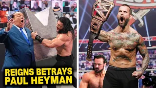 Roman Reigns Betrays Paul Heyman...CM Punk Winning WWE Title From Drew McIntyre...WWE News