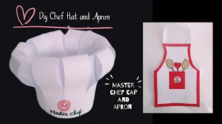 Diy Master Chef Cap | Easy way to make Master Chef Cap & Apron | Kitchen baby photoshoot