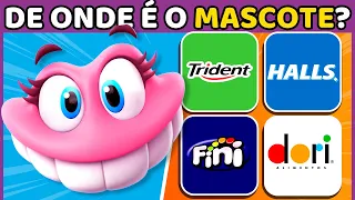 🚨 DE ONDE É ESSE MASCOTE? PARTE 2 🍬 Você conhece os mascotes mais famosos do mundo? #quiz #buuquiz