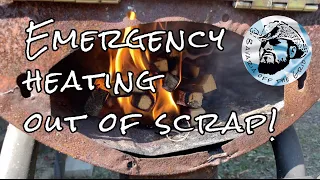 Emergency heating out of scrap, building your own cabin fire place and emergency heating