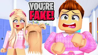 THE NEW GIRL AT SCHOOL IS FAKE IN ROBLOX BROOKHAVEN!