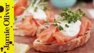 Smoked Salmon & Horseradish Canapes | Jamie Oliver