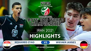 Egypt vs Germany | Boys U19 World Champs 2021 | Highlights | Mohamed Zyad vs Wiesner Jannes