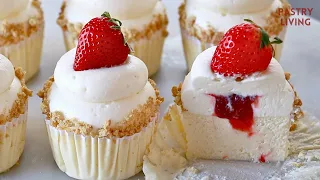Amazing Strawberry Mini Cheesecakes Recipe 🍓 So Easy!