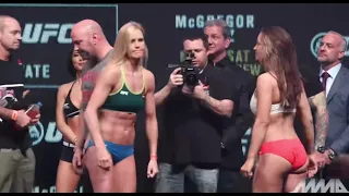 Miesha Tate Vs Holly Holm Face Off At Weigh Ins