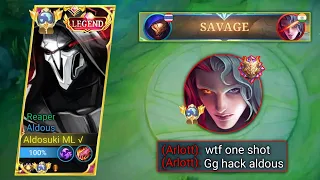 NEW GLOBAL ARLOTT VS GLOBAL ALDOUS (EZ SAVAGE?) THEY THINK I'M USING CHEAT! ALDOUS BEST BUILD!