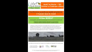 Conférence sur l'humain et l'érosion de la biodiversité