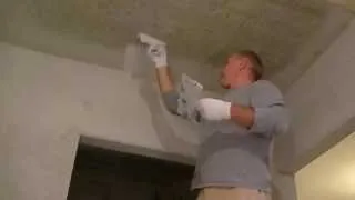 How to putty a concrete ceiling for painting