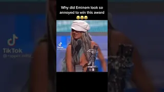 Why Eminem looked so annoyed to win this award 😂 #eminem #goat