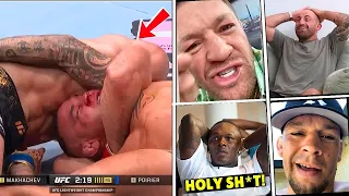 MMA World/Fighters REACTIONS To Islam Makhachev vs Dustin Poirier Fight!