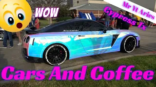 Cars And Coffee in Cypress Tx, Every Car You Could Imagine Was There ! | Mr Yt Aries