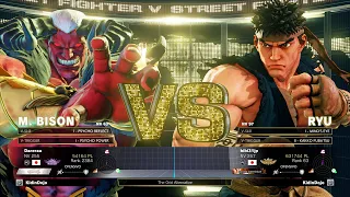 M. Bison vs Ryu (Ranked Match) Street Fighter V Champion Edition (4K 60FPS)