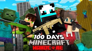 We survived 100 Minecraft Days in a Zombie Apocalypse in Minecraft Hardcore ..!