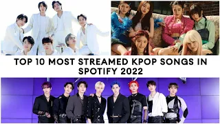 Top 10 most streamed kpop songs in Spotify 2022