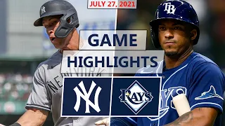 New York Yankees vs. Tampa Bay Rays Highlights | July 27, 2021 (Montgomery vs. McClanahan)