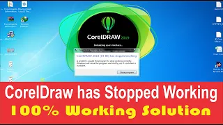 CorelDraw 2019 has Stopped Working -  32 Bit - 64 Bit (Wndows 7, 8.1, 10) - Hindi Video