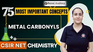 Metal Carbonyl part-1 | CSIR NET  inorganic chemistry | TARGET BATCH 2024 | Bansal Academy