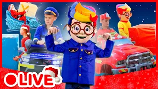 🔴 LIVE | CHRISTMAS TOYS, BIG CARS AND FIRETRUCKS 🎅🎁 🚒 Kids pretend play compilation