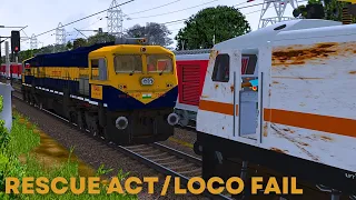 Rescue Mission | Loco Fail | Indian Train Simulator | MSTS Gameplay | Humsafar Express