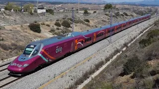 Trenes de Alta Velocidad AVE 100 y 103, IRYO, OUIGO, AVLO y ALVIA 130. La Granada (Barcelona).