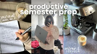 preparing for a new semester 🥞 productive college prep, my home cafe, organizing my life