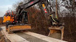 Construction of the New Panel Road with the Downhill to Area