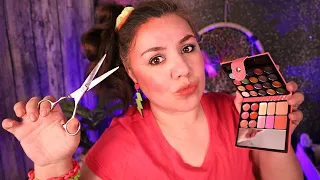 ASMR 80s MAKEOVER Beauty Salon Haircut and Styling Roleplay