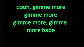 Gimme More - lyrics on screen - Britney Spears