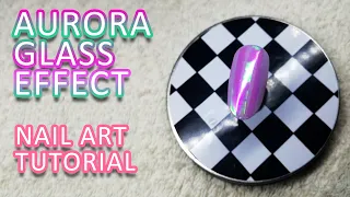 DIY Aurora Glass Nails Korean Style - Nail Art Tutorial