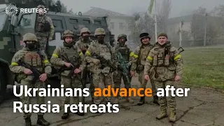 Ukrainians advance after Russia orders retreat