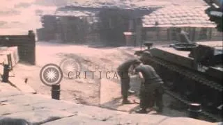 United States soldiers fire M-107 Howitzer at Fire Station Base Elliot in South V...HD Stock Footage