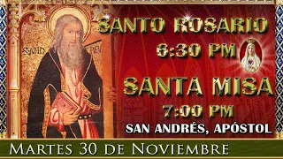 ⛪ Rosario y Santa Misa ⚜️ Martes 30 de Noviembre 6:30 pm | Caballeros de la Virgen.