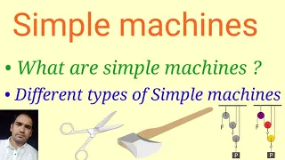 Simple machines : What are simple machines ? Different types of simple machines.
