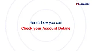 How to check your Account Details using HDFC Bank MobileBanking App