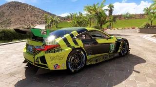 Forza Horizon 5 . Lexus #14 Vasser Sullivan RC F GT3 2020 . Car Show Speed Jump Crash Test Drive .