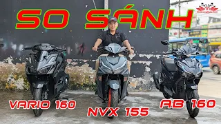 NVX 155, Air blade 160, Vario 160: tầm 60tr nên mua xe nào???