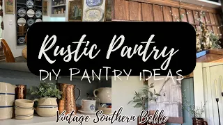 Our Rustic Pantry/ DIY Pantry Shelves /  Rustic Pantry Ideas/Rustic Food Pantry