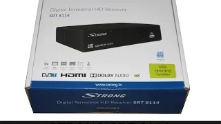 Déballage récepteur décodeur digital terrestre DVB-T TNT HD Strong SRT 8114