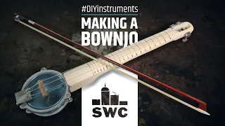 Making a bownjo - experimental DIY bowed instrument using a drum as a body