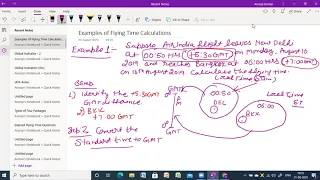 Calculation of Flying Time Example 1