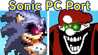 Friday Night Funkin' GAME OVER but it's Lord X Remake VS MX Sprite Animation (FNF Mod/Sonic PC Port)