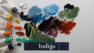 Vicki Norman demonstrates Michael Harding's Indigo oil colour