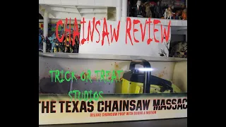 TRICK OR TREAT STUDIOS THE TEXAS CHAINSAW MASSACRE DELUXE CHAINSAW PROP UNBOXING AND REVIEW . #TOTS