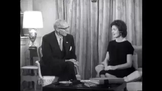 IFP:135-F-142-5M  Jacqueline Kennedy speaks to Dr. Spock