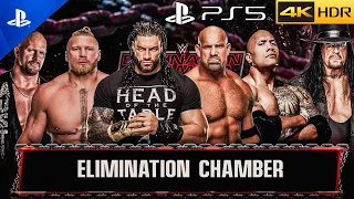 (PS5) WWE 2K22 Elimination Chamber Match | Roman Reigns, Brock Lesnar, Undertaker [4K 60FPS HDR]