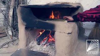 Традиционная кухня (афары) и горская сакля в центре Люминари