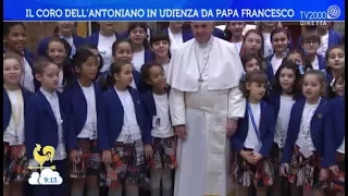 Papa Francesco ha incontrato il Piccolo Coro dell'Antoniano