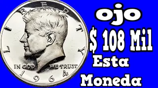 ❤️🤑$108 Mil DOLARES POR ESTE ERROR 1964❤️🤑 KENNEDY SILVER HALF DOLLAR