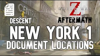 14 DOCUMENT LOCATIONS in New York 1 DESCENT | WWZ AFTERMATH