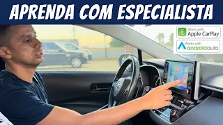 COMO CONECTAR APPLE CAR PLAY OU ANDROID AUTO NA MULTIMÍDIA DO TOYOTA COROLLA XEI 2020 (TUTORIAL)